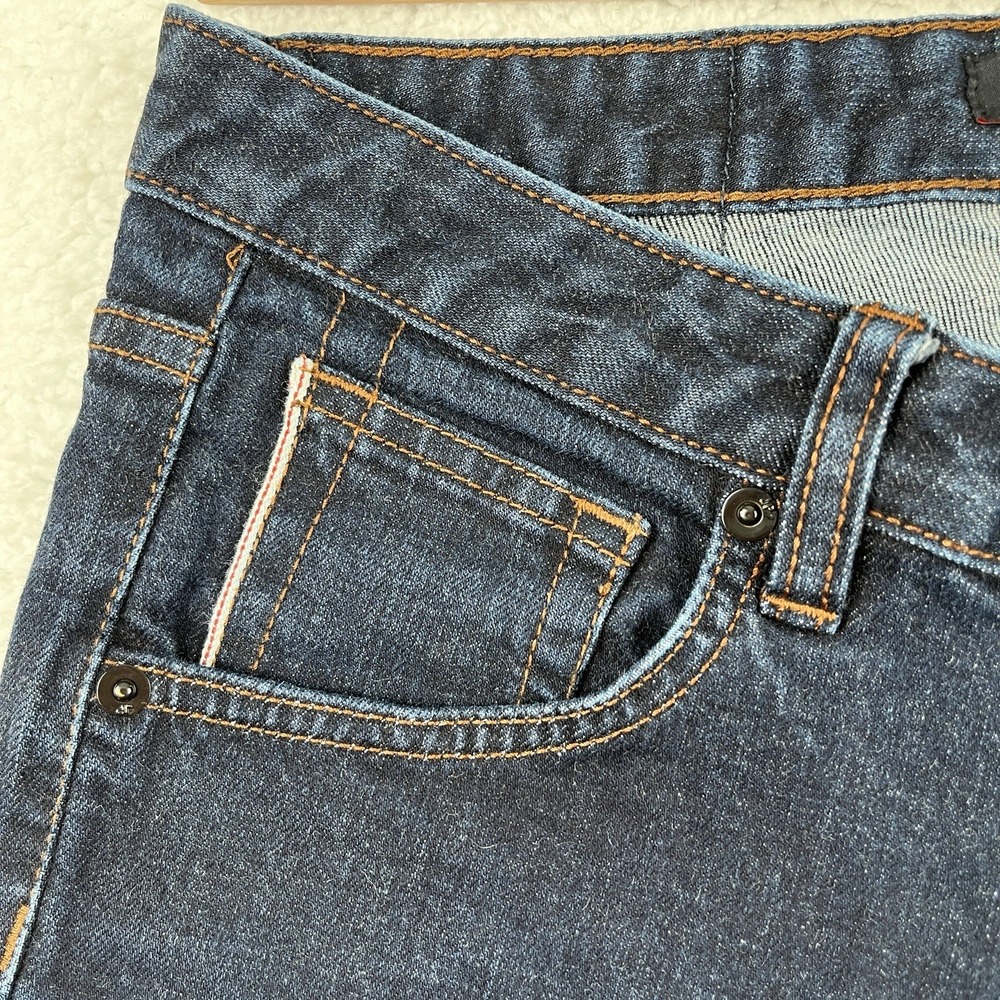 SELVEDGE DENIM Jeans Womens 28 Dark Wash JASPAL Slim Fit Stretch 100%‎ Cotton